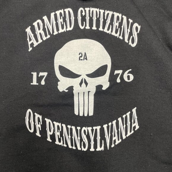 NIP Unisex Pennsylvania Armed Citizens Black Hooded Sweatshirt- Size L‎ or XL - Picture 3 of 8